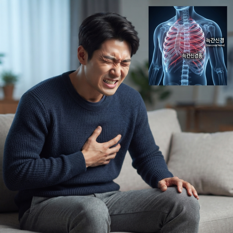 숨쉴 때 갈비뼈 통증 찌르는 듯 아프다면? 늑간신경통 증상 및 치료