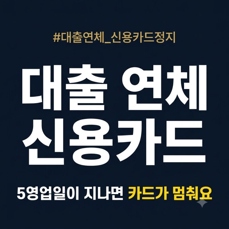 대출만 연체했는데 신용카드도 정지될까: 카드 정지 기준과 해제 방법