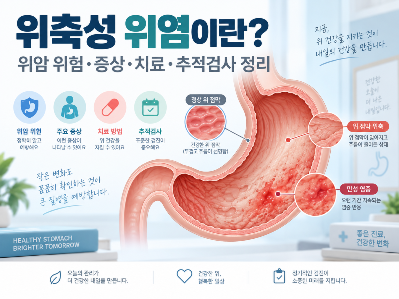 위축성 위염, 위암으로 진행될까?｜증상·원인·치료·추적검사 정리