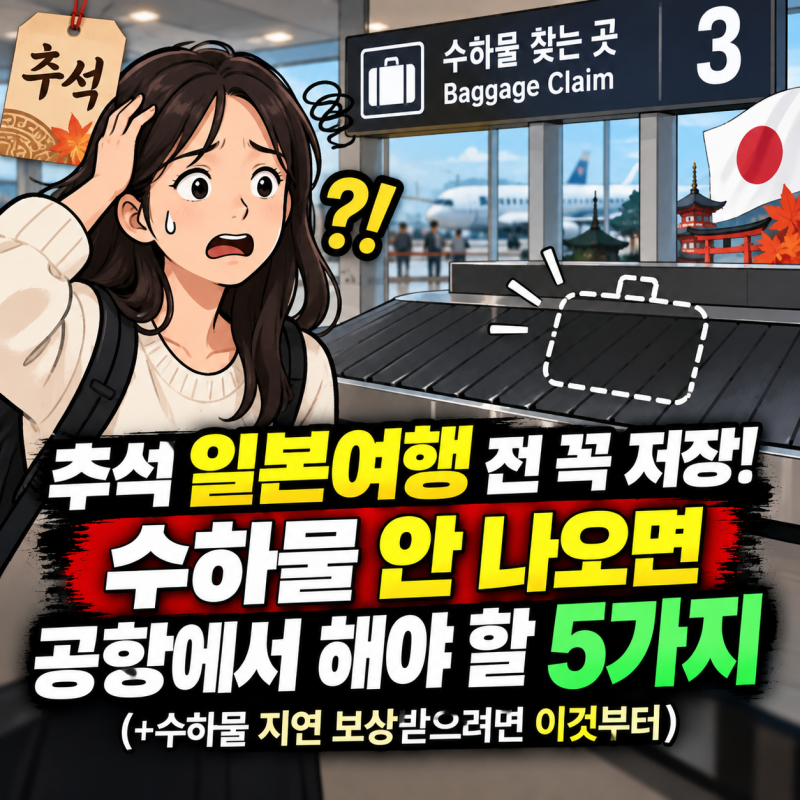 추석 일본여행 전 꼭 저장…수하물 안 나오면 공항에서 해야 할 5가지(+수하물 지연 보상받으....