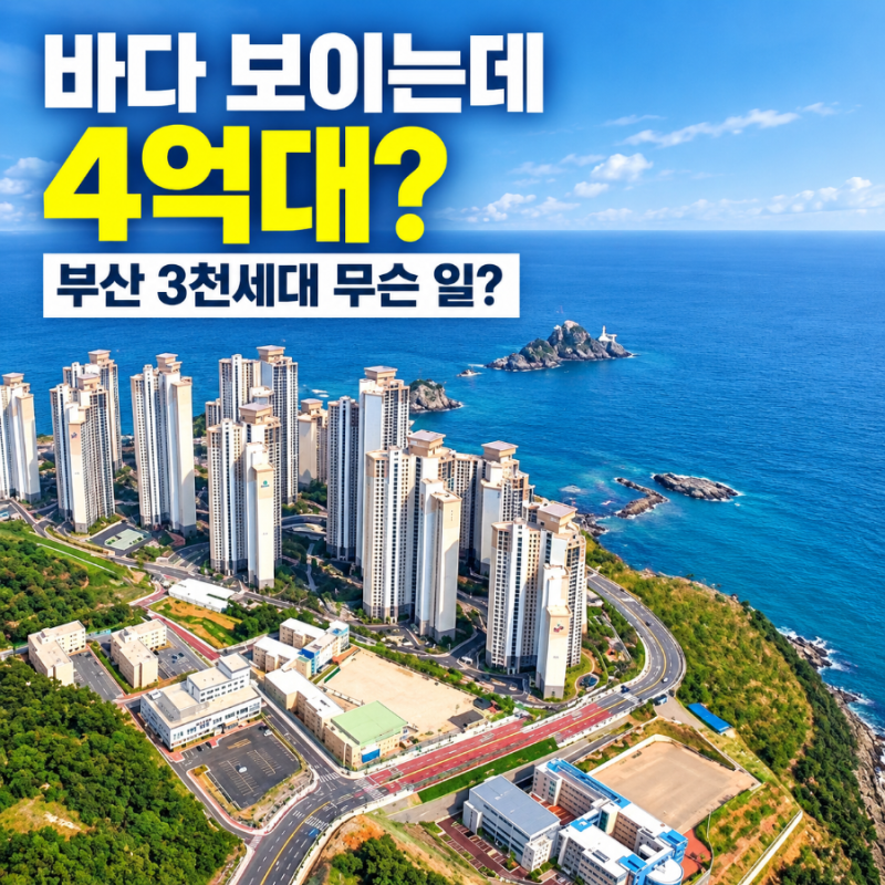 “바다 보이는데 4억대?” 부산 3천세대 대단지 가격이 갈린 이유