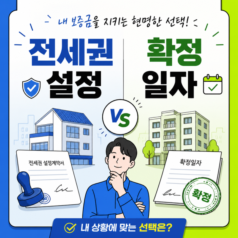 전세권 설정 vs 확정일자, 보증금 지키려면 뭘 해야 하나요? (차이·장단점 총정리)
