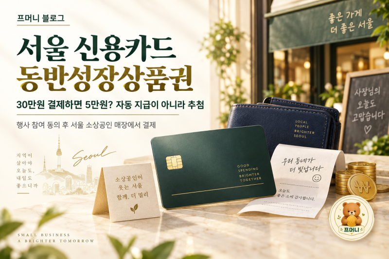 서울 신용카드동반성장상품권｜30만원 결제하면 5만원, 자동 지급일까?