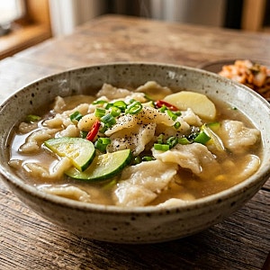 수제비 맛있게 만드는법 반죽 비율과 육수 내기 꿀팁
