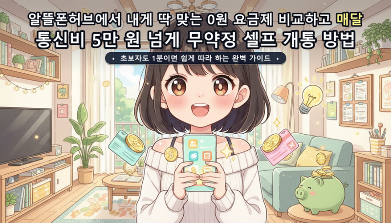 알뜰폰허브에서 내게 딱 맞는 0원 요금제 비교하고 매달 통신비 5만 원 넘게 줄이는 무약정 ....