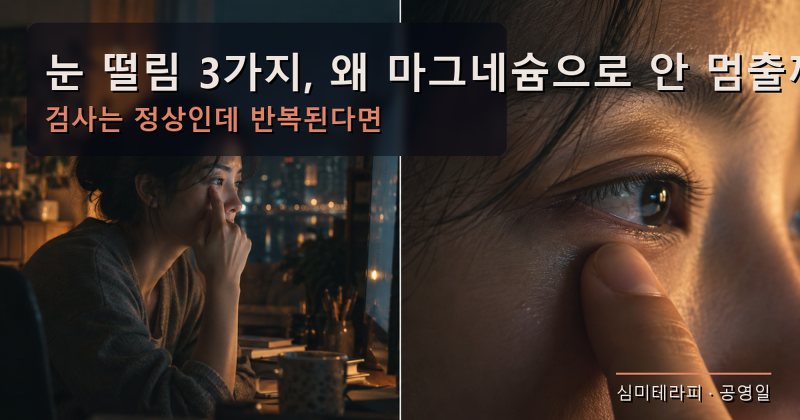 눈 떨림 3가지, 왜 마그네슘으로 안 멈출까
