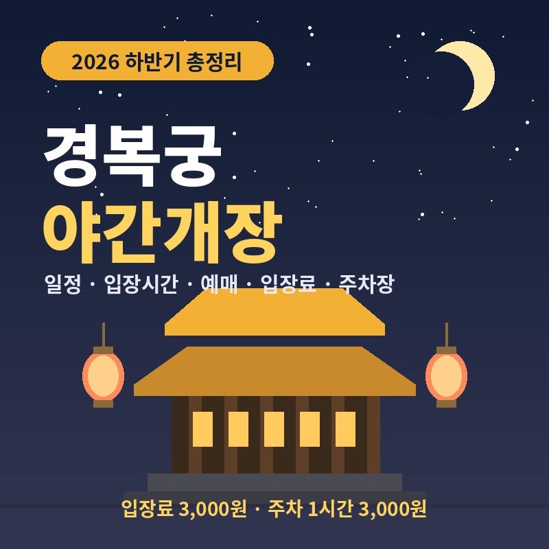 경복궁 야간개장 10월 2일이면 끝난다, 입장료 3천원에 주차비 3천원 방문후기
