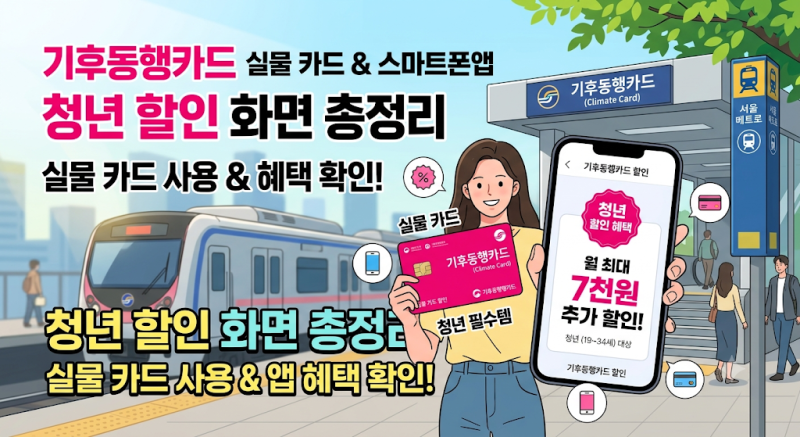월 5만 원대로 대중교통 무제한이요?! 2026 기후동행카드 청년 할인 등록 방법과 실물카드 충....