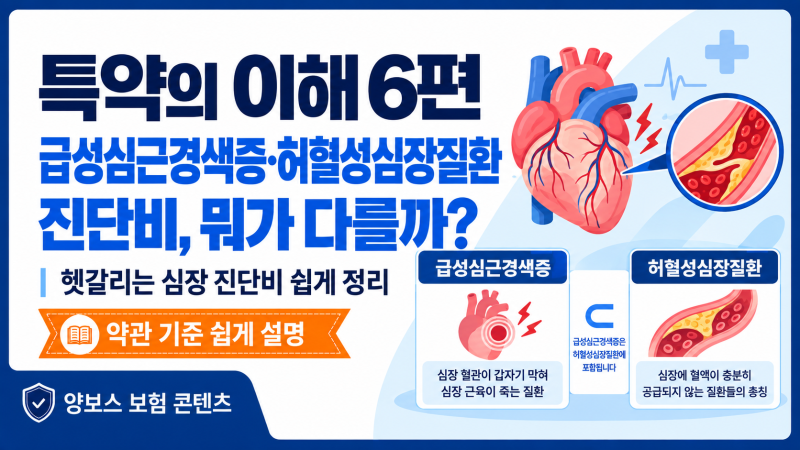 급성심근경색증·허혈성심장질환 진단비, 뭐가 다를까?