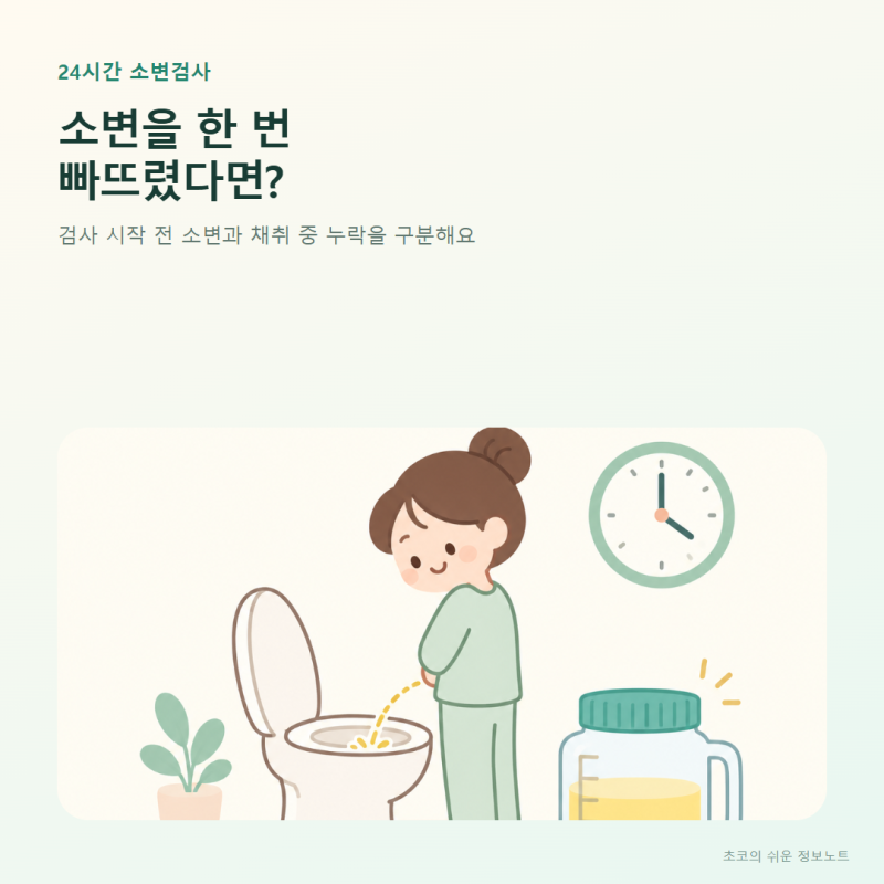 24시간 소변검사 중 한 번 빠뜨리면 다시 해야 할까?