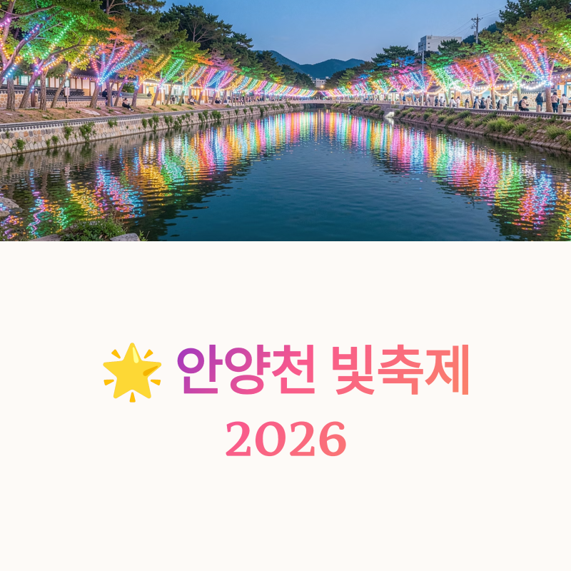 안양천 빛축제 2026 일정, 점등시간 불꽃쇼 위치 총정리