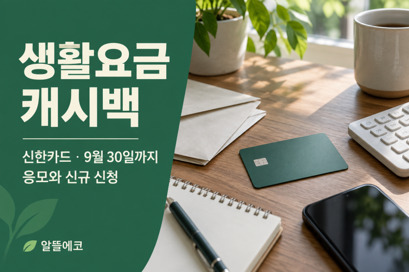 신한카드 생활요금 자동납부 캐시백, 대상 요금과 신청 조건