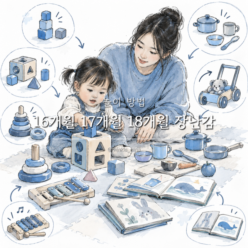 16개월 17개월 18개월 아기 인기 장난감 놀이 방법