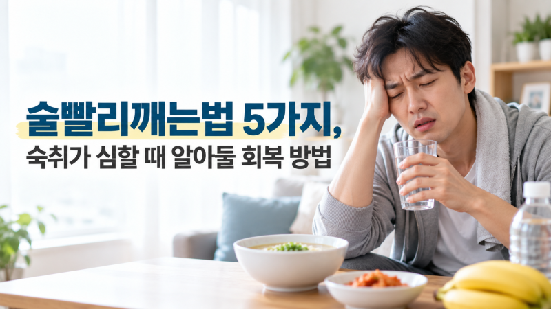 술빨리깨는법 5가지, 숙취가 심할 때 알아둘 회복 방법