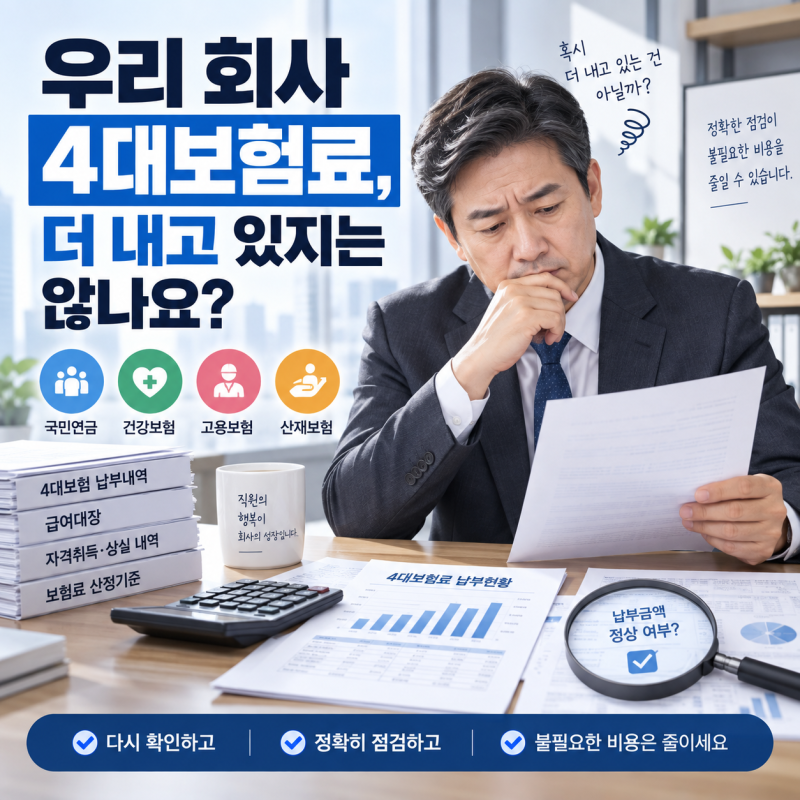 우리 회사 4대보험료, 제대로 납부하고 계신가요?