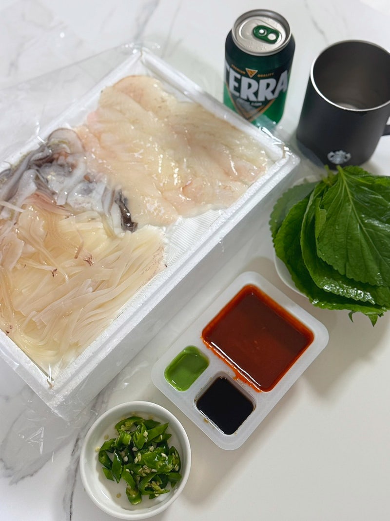 대천항 수산시장 맛집 오징어회 자연산 광어후기 녹도수산