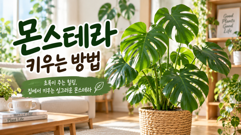 몬스테라 키우는 방법 / 물주기부터 햇빛, 분갈이까지