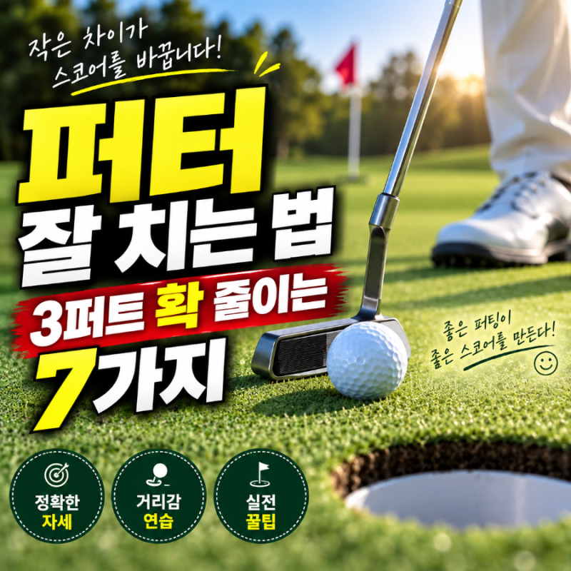 퍼터 잘 치는 법｜3퍼트 줄이는 퍼팅 자세부터 거리감 연습까지