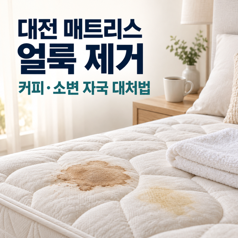 대전 매트리스 얼룩 제거 놓치면 후회하는 커피·소변 자국 대처법