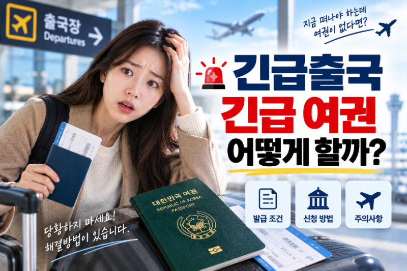 긴급출국 여권이 없다면? 긴급여권 발급 조건·신청 방법