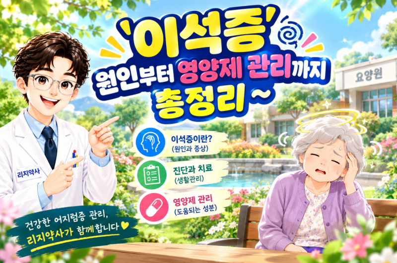 어지럼증 1위 '이석증', 원인부터 영양제 관리까지 총정리 - 문경모전동청솔약국/ 문경제일병....