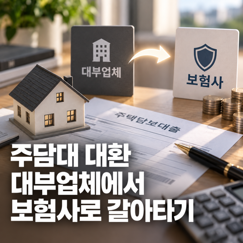 주담대 대환 대부업체에서 보험사로 갈아타기 가능한 조건