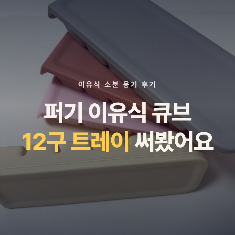 이유식 소분 용기 추천, 퍼기 이유식 큐브 12구 후기