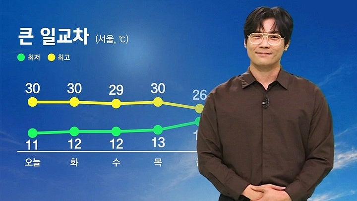 "최다니엘 훈남 기상캐스터" 뉴스 깜짝 변신 화제