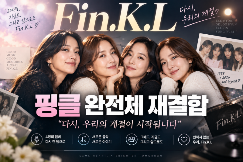 핑클 완전체 재결합 공식 발표…이효리·옥주현·이진·성유리, 21년 만에 그룹 활동 준비