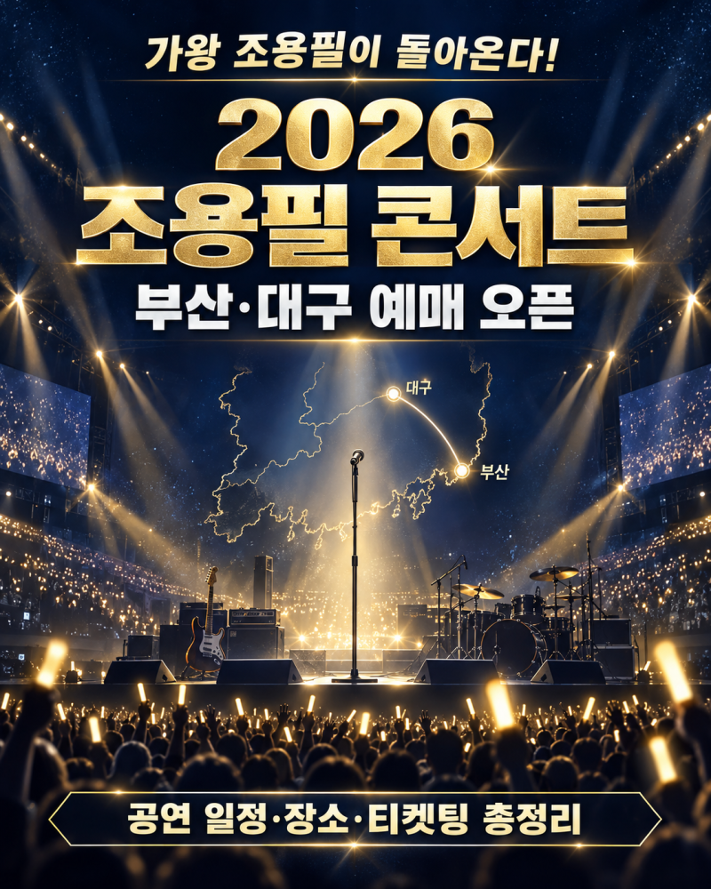 조용필 콘서트 부산·대구 예매 오픈! 2026 공연 일정·장소·티켓팅 총정리