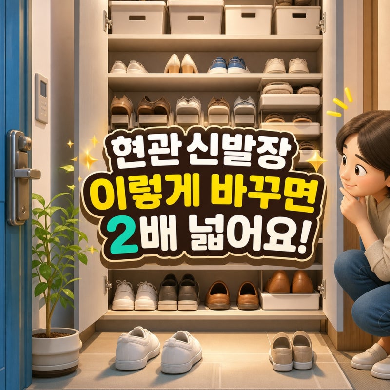 현관 신발장 깔끔하게 정리하는 방법 좁은 공간 활용 팁