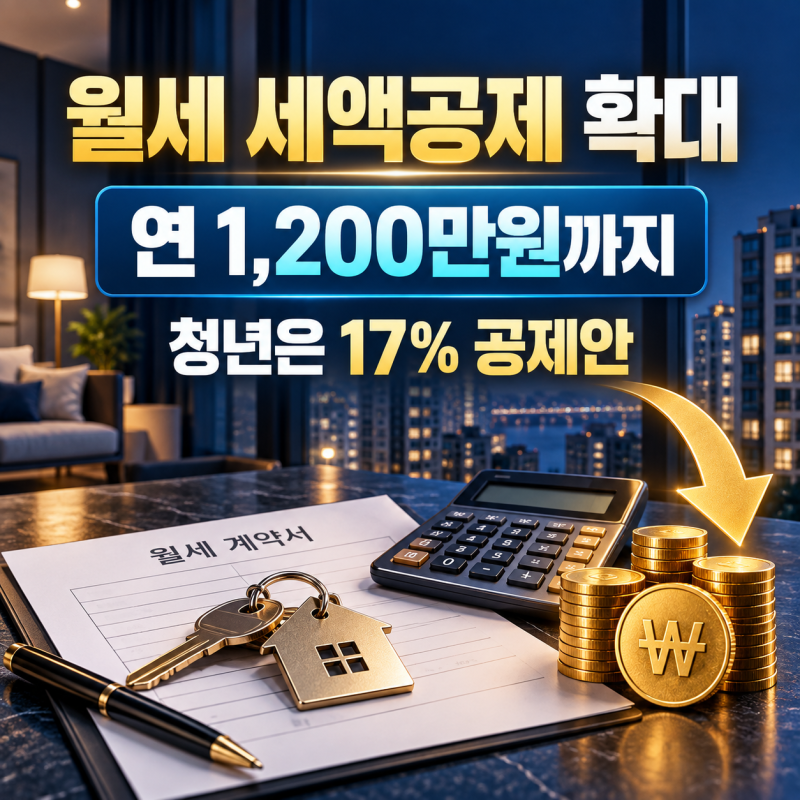 월세 100만원이면 최대 204만원 공제? 달라지는 월세 세액공제 총정리