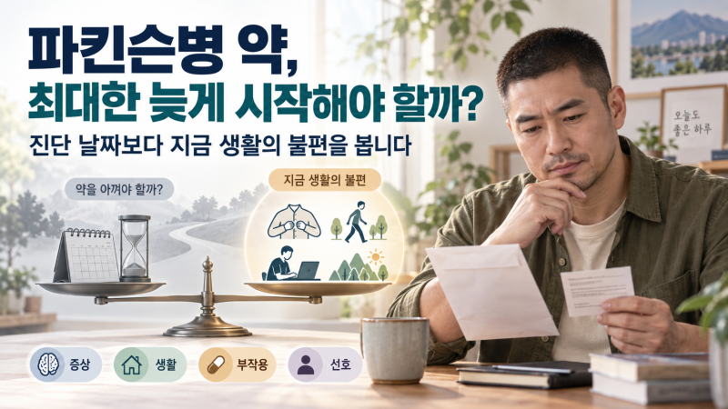 파킨슨병 약물치료, 언제 시작해야 할까?