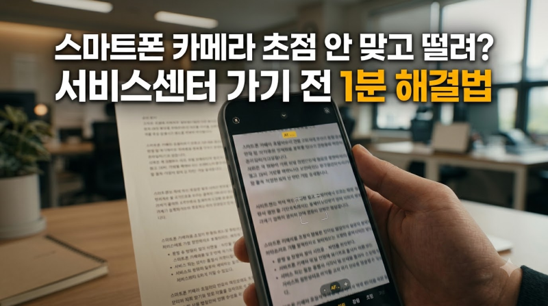 "가까이만 대면 왜 뿌옇게 흐려질까?" 스마트폰 카메라 초점 안 맞음·덜덜 떨림 1분 해결법: ....