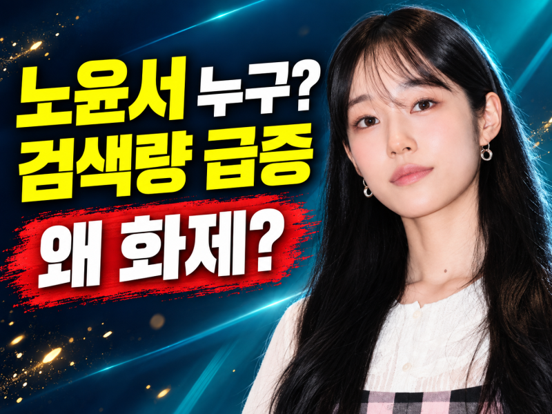 노윤서 누구? 나이·학력·대표작과 검색량 급증한 이유