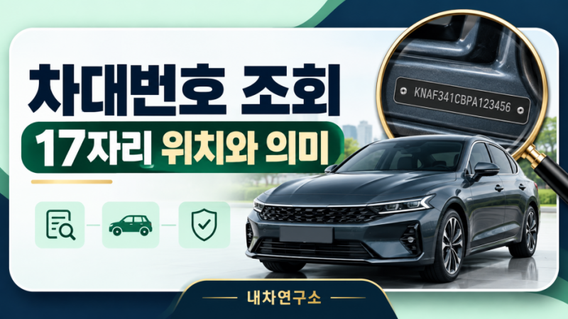 차대번호 조회 방법, 차량에서 찾는 위치와 17자리 의미