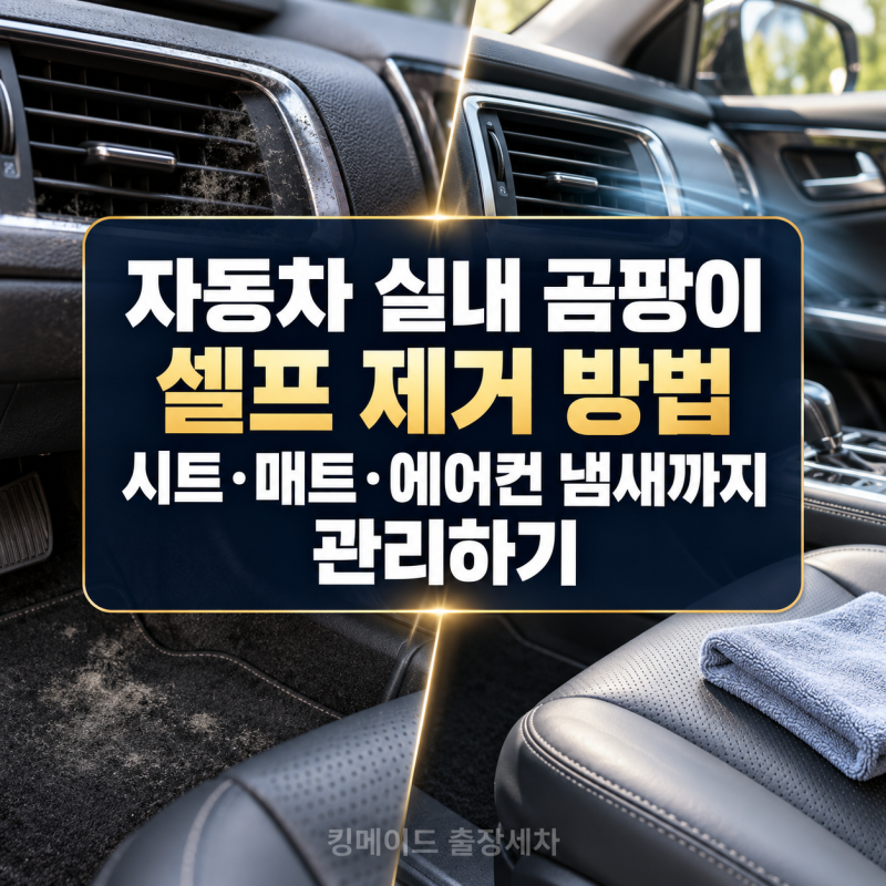 자동차 실내 곰팡이 셀프 제거 방법｜차량 시트·매트·에어컨 냄새까지 관리하기