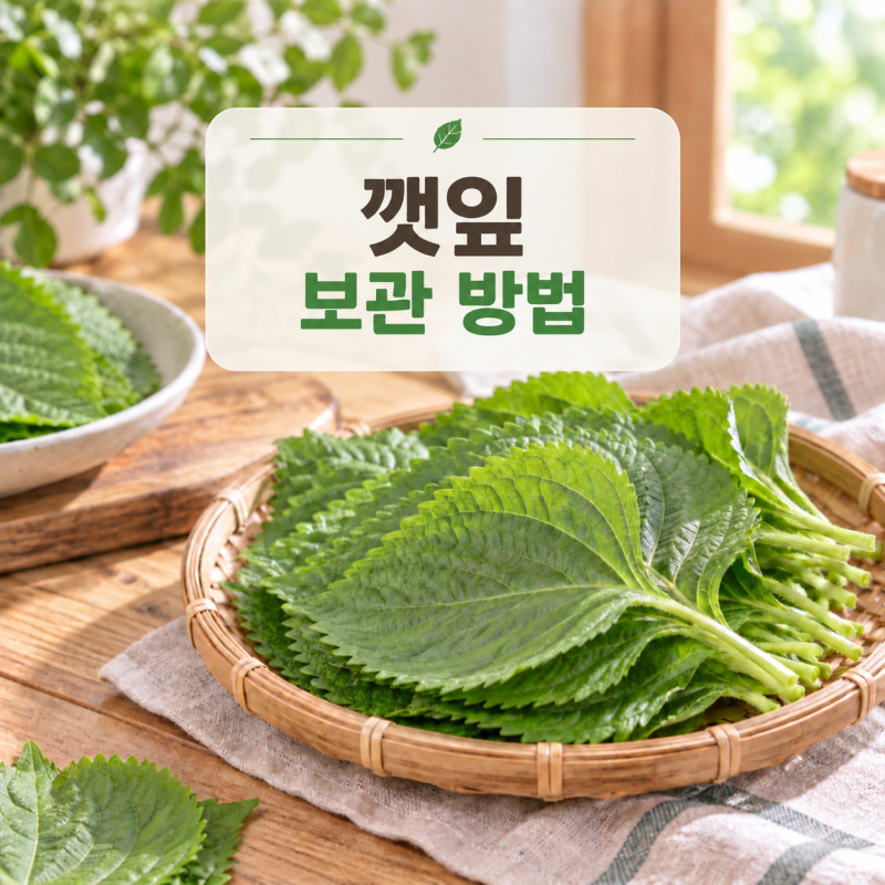 깻잎 보관방법｜물기 제거부터 냉장 보관까지 정리