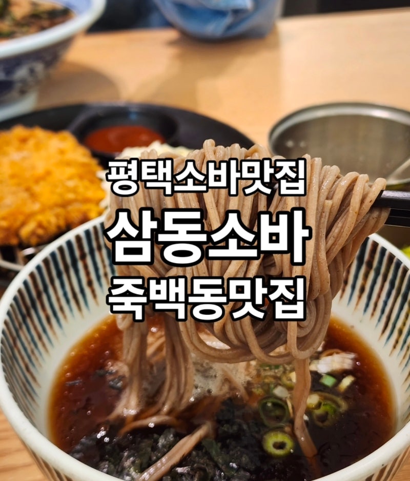 평택 죽백동 맛집 삼동소바 죽백점, 여름 끝자락 메밀소바와 돈까스