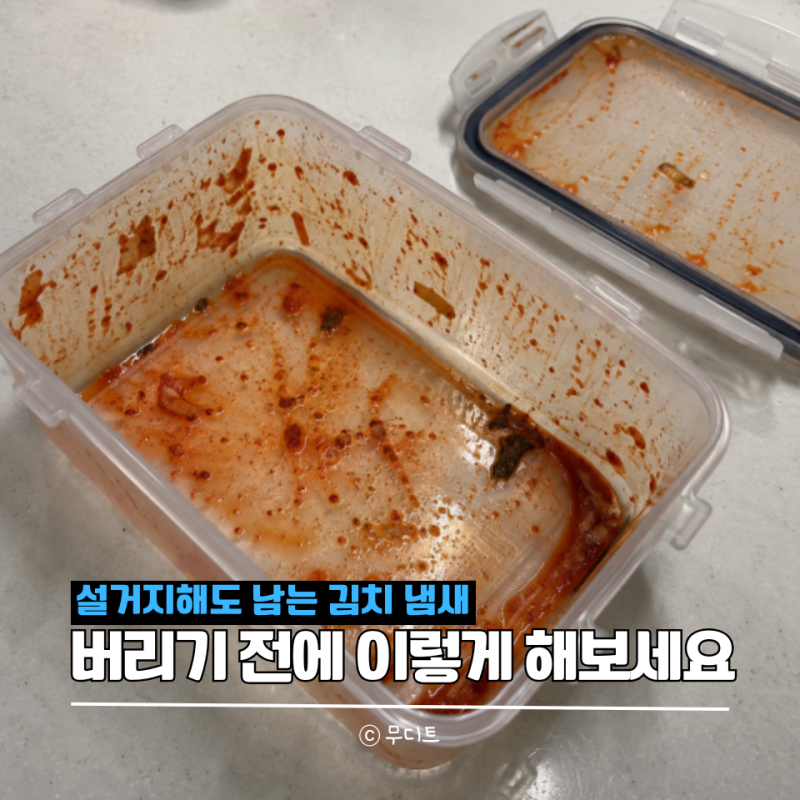 김치통 냄새 안 빠진다고 세제 잔뜩 넣나요? 냄새 없애는 방법 5가지 꿀팁