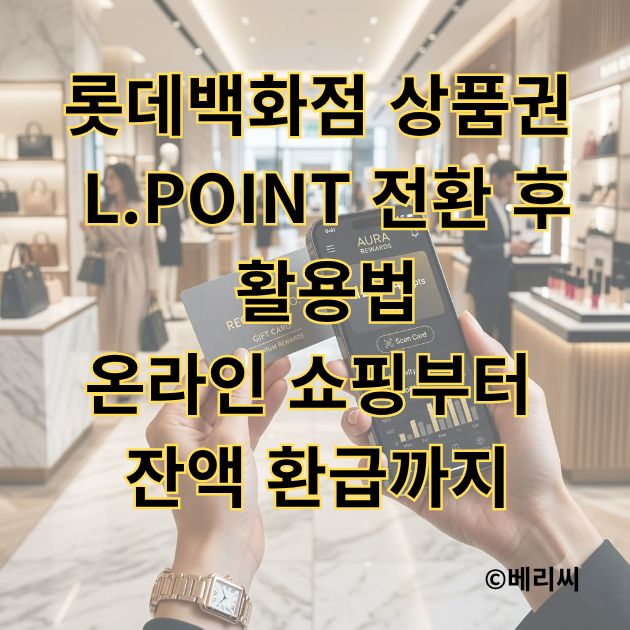 롯데백화점 상품권 L.POINT 전환 후 활용법｜온라인 쇼핑부터 잔액 환급까지