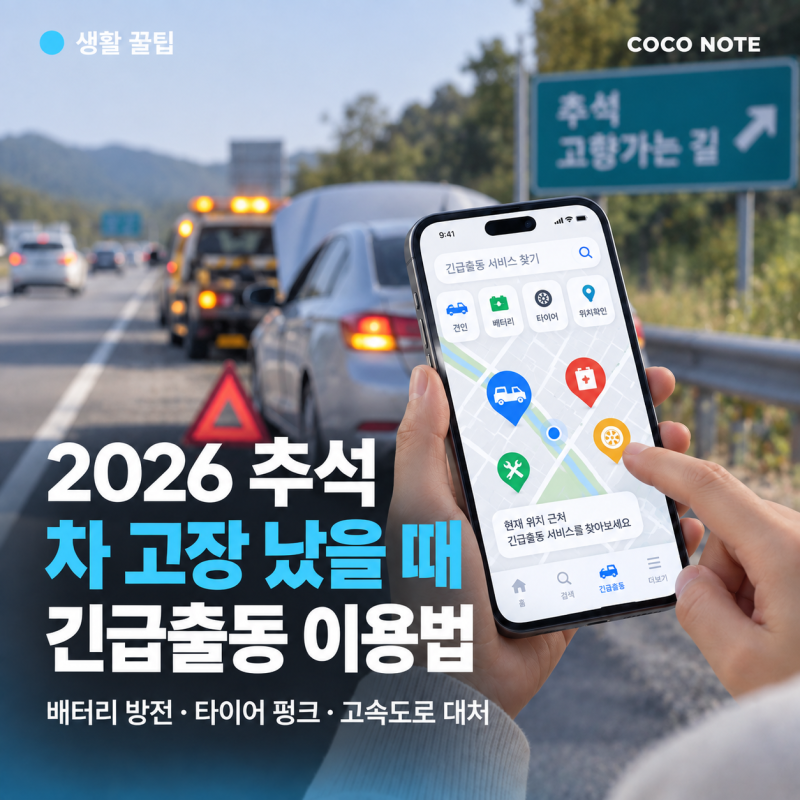 2026 추석 연휴 차 고장 긴급출동 이용법
