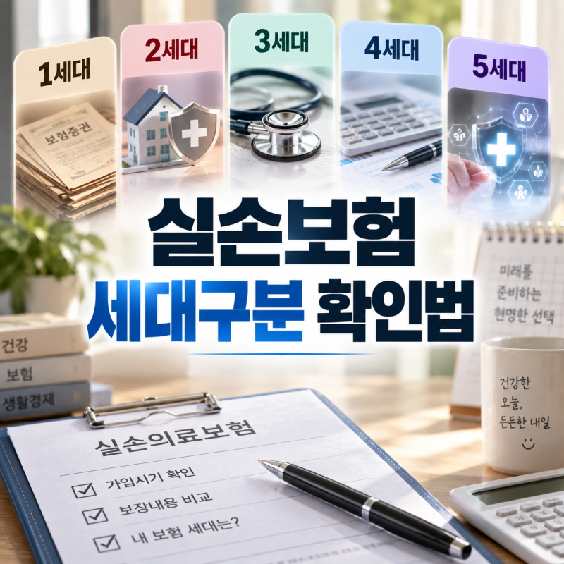 실손보험 세대구분 확인법, 1~5세대 구분 기준과 세대별 차이 총정리