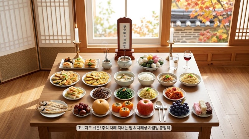 [2026 추석] 초보자도 쉬운 차례 지내는 순서 & 차례상 차림법(진설법) 총정리