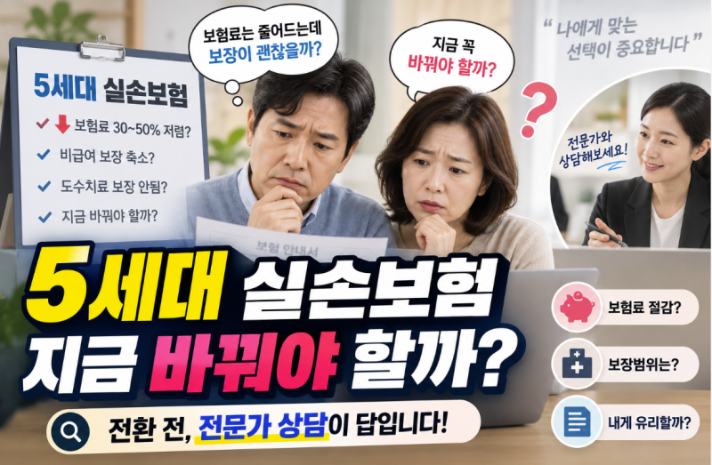 5세대 실손보험 보험료는 싸졌는데, 무조건 갈아타도 될까?