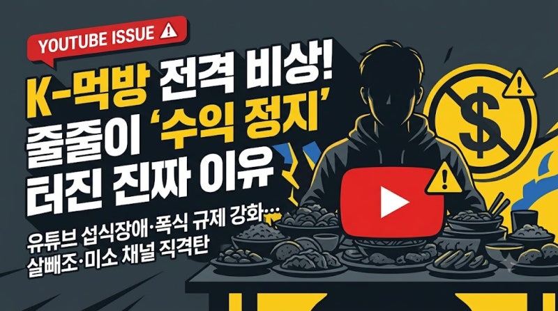잘나가던 먹방 유튜버들 왜 줄줄이 수익 정지될까? 섭식장애 규제의 진짜 배경