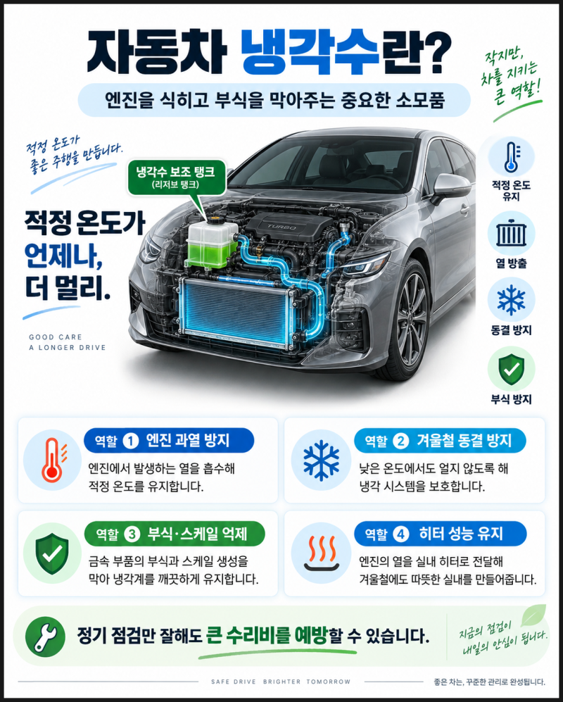 자동차 냉각수 교환주기 언제일까? 부족 증상부터 점검 방법까지 총정리
