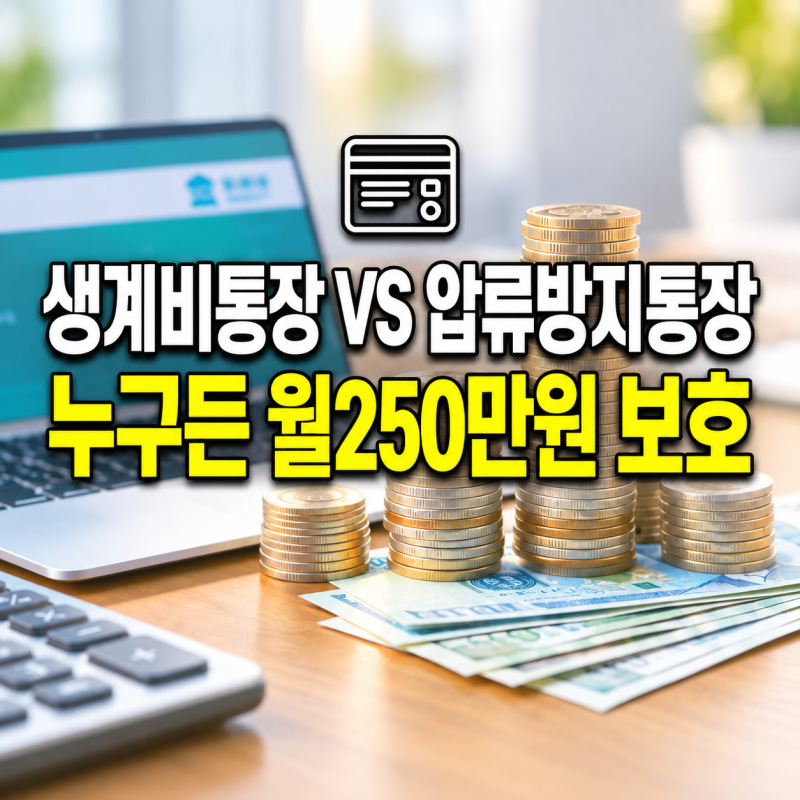 생계비통장 압류방지통장 차이 특징 주의사항