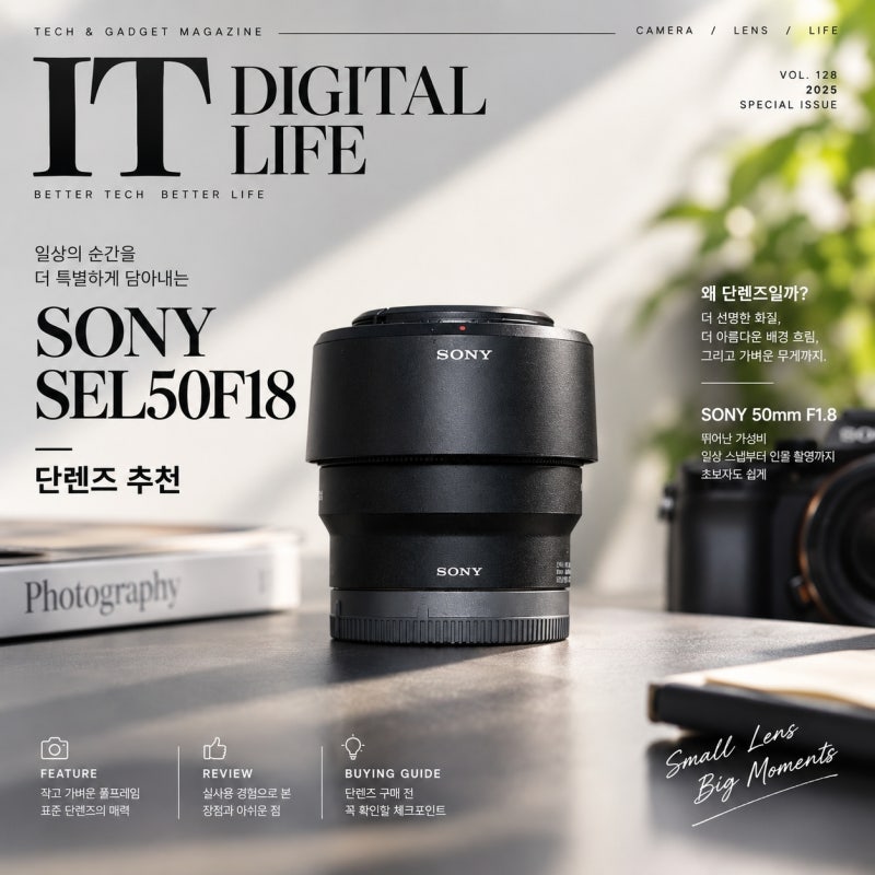 첫 단렌즈는 어떤 걸 골라야 할까? 입문용 50mm 단렌즈 소니 SEL50F18F 추천