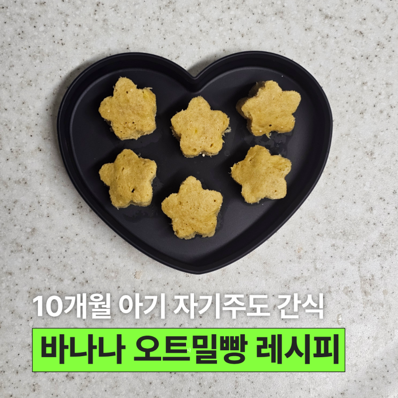 아기 바나나 오트밀빵 레시피, 9개월 10개월 아기 간식 (계란, 전자레인지 이용)